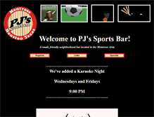 Tablet Screenshot of pjssportsbar.com